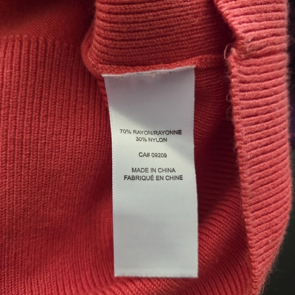 Cleo OrangeWomen's Cardigan Sweater With Cute Square Buttons Size Med - Picture 4 of 5